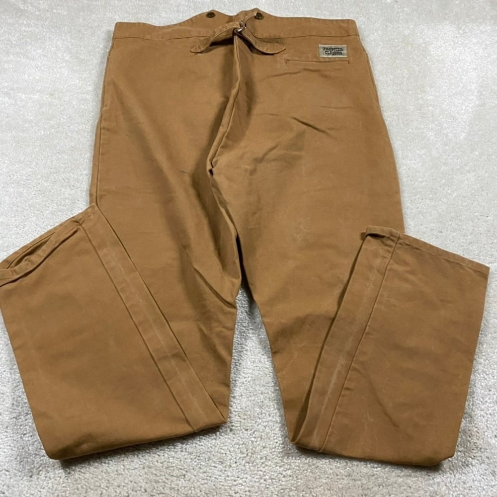 Frontier Classics Pants Mens 44x36 Canvas High Waist Fishtail Back Suspenders